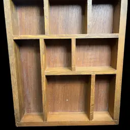 Wooden Cottage Core, Farmhouse, Miniatures Wooden Display-Shelf-w/ Compartments
