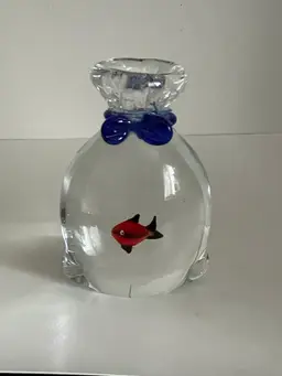 Fish In A Bag Paperweight