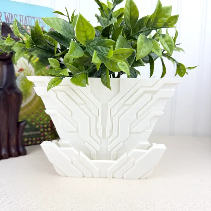 Uplink Planter, Indoor Tabletop Planter, Flower Pot, Circuit Board Design, Transformer Inspired