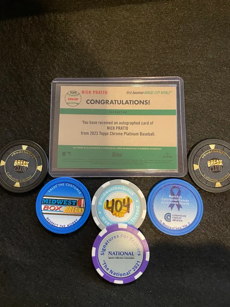 2023 Nick Pratto Topps Chrome Platinum Auto 003/199 CPA-NP Royals