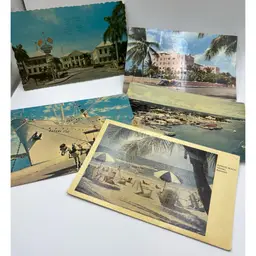 5 Nassau Bahamas Vintage Postcards