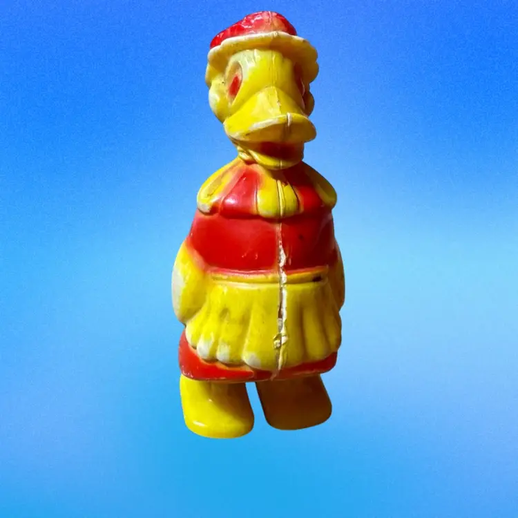 60’s Marx Celluloid Ramp Walker Toy, Anthropomorphic Duck Lady READ AS IS