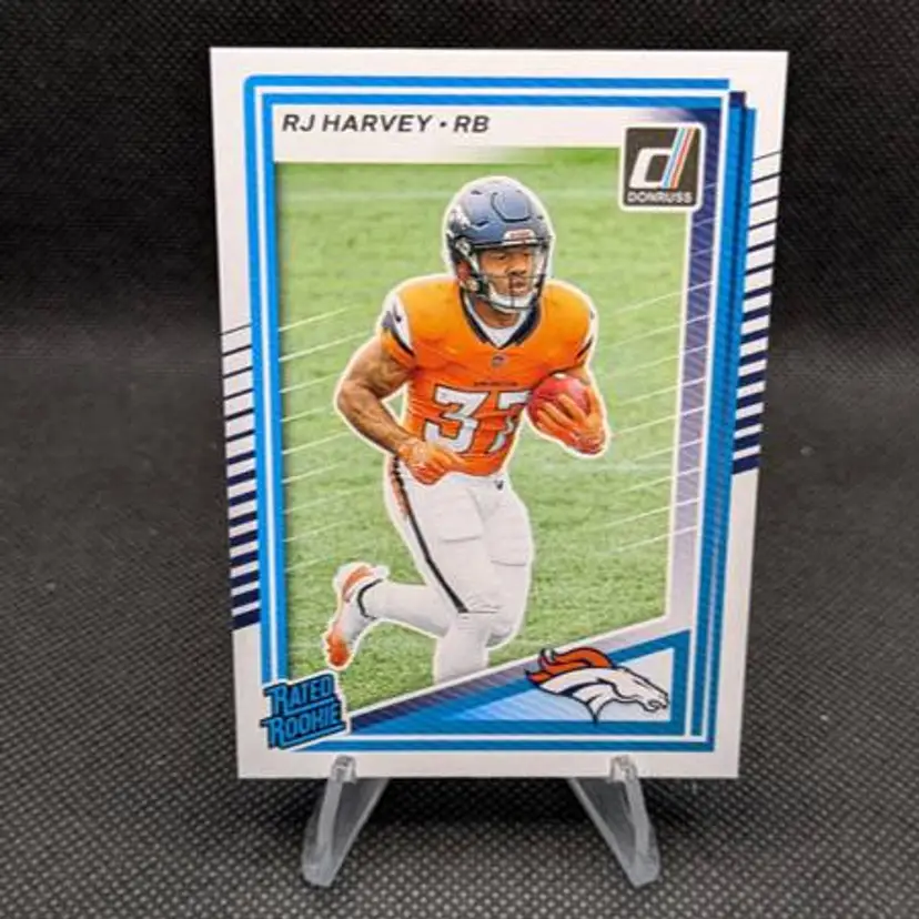 RJ Harvey 2025 Donruss Football Rookie RC #312 - Denver Broncos