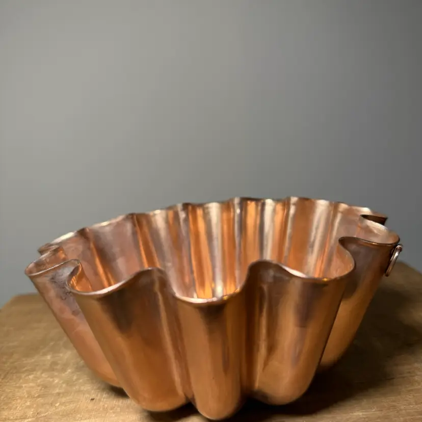 Copper Fluted Jello Mold 3 1/2 Cups