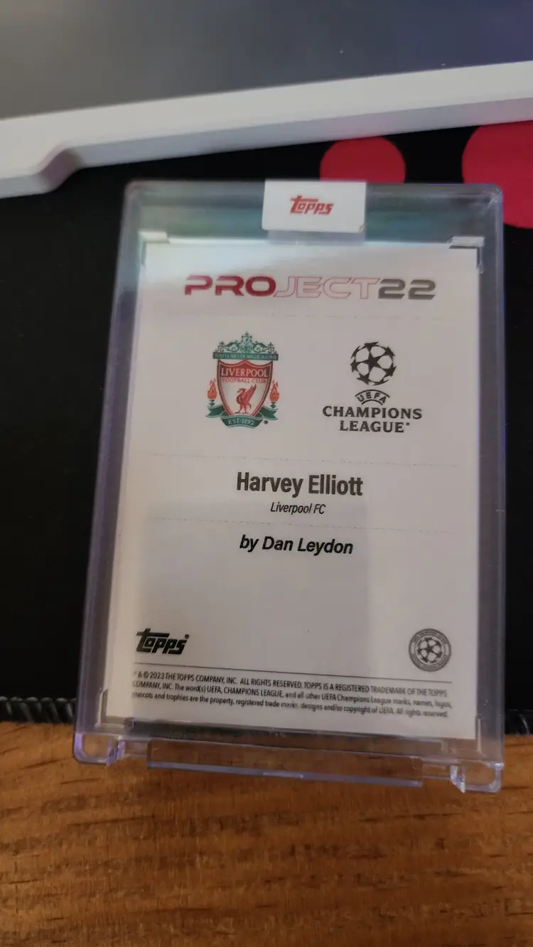 2023 Topps Project 22 UK UEFA Champion League Harvey Elliott by Dan Leydon