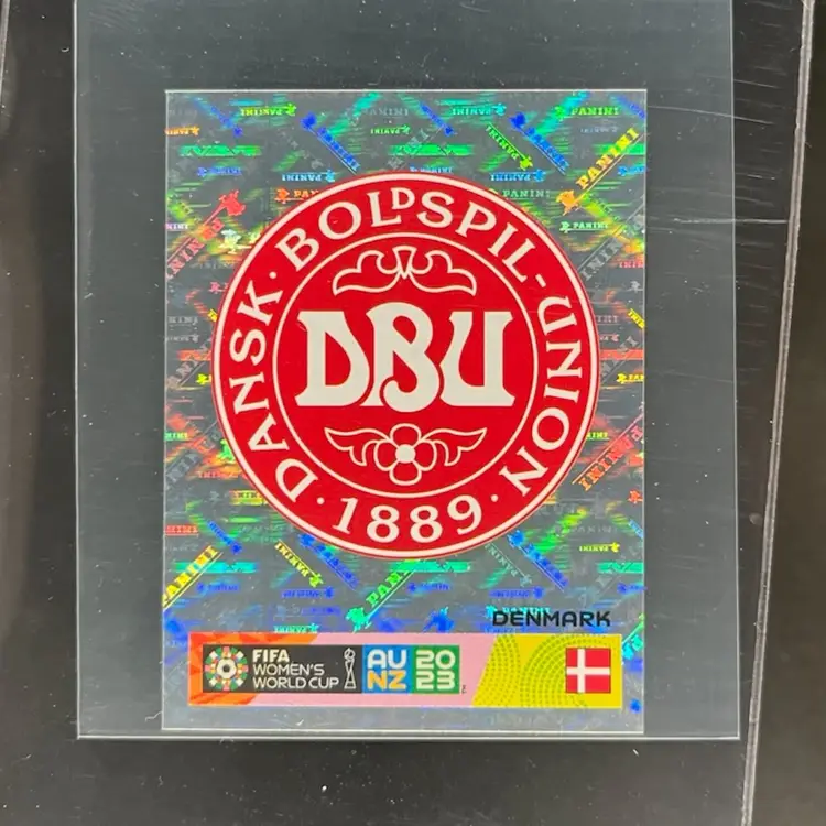 Denmark Crest 2023 Panini Women’s World Cup Sticker Denmark Soccer Card