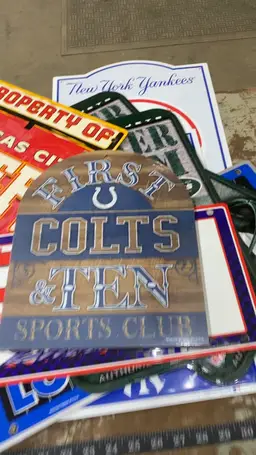 18 Collectible Signs - Metal Vinyl Pressboard