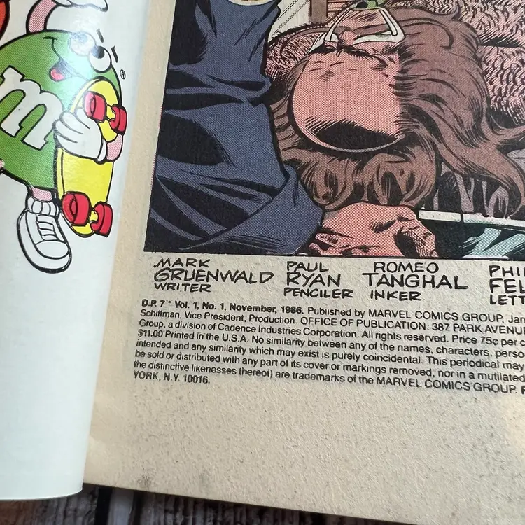 1986 Marvel New Universe DP7 Comic Book #1