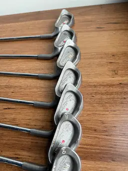 Ping Zing Karsten Red Dot Iron Set - 3,4,5,6,7,8,9,W,S. Original Grips And Shafts. Great Condition