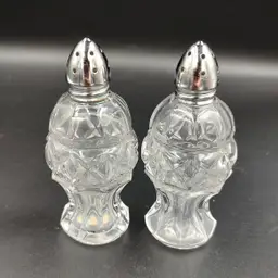 Vtg West Germany Glass Salt And Pepper Shakers