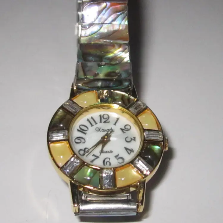 Vintage Xanadu Mother of Pearl Ladies’ Quartz Watch With Stretch Band