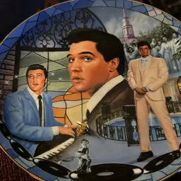 Elvis Presley Musical Decorative Plate. “Gospel In His Soul”. 2 Plates
