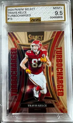 Travis Kelce 2024 Panini Select Turbocharged #13 AGS 9.5