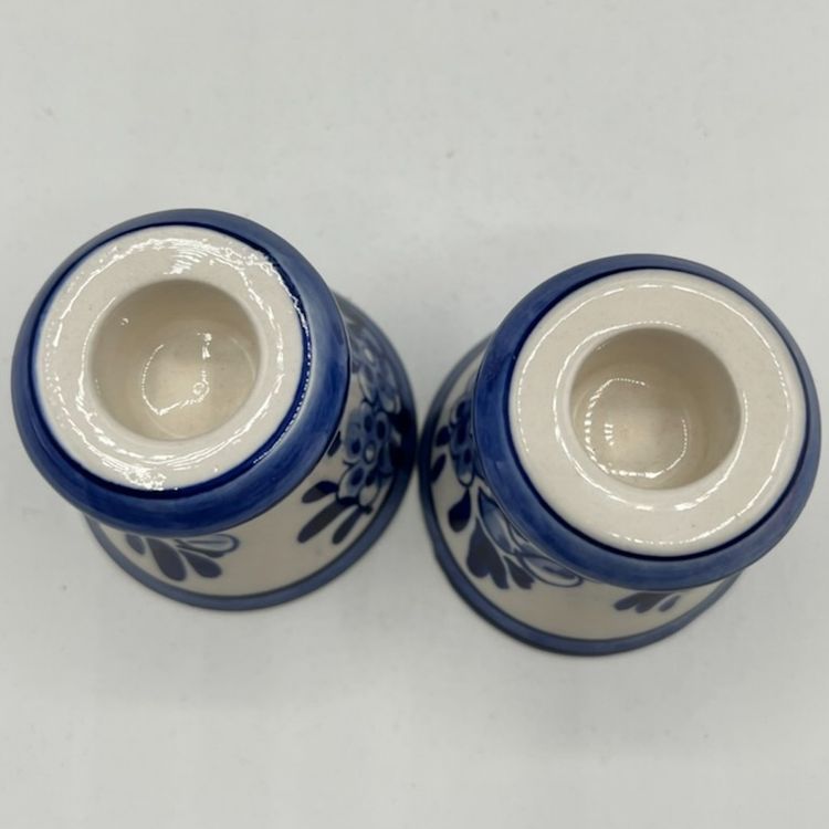 VINTAGE DELFT BLUE CANDLE HOLDERS