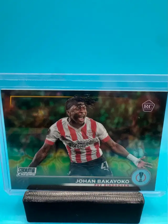 Johan Bakayoko Topps Stadium Club Chrome Green/Yellow Electric Charge /125 RB Leipzig