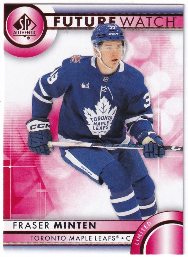 2023-24 SP Authentic Limited Red #168 Fraser Minten FW Toronto Maple Leafs Hockey Card
