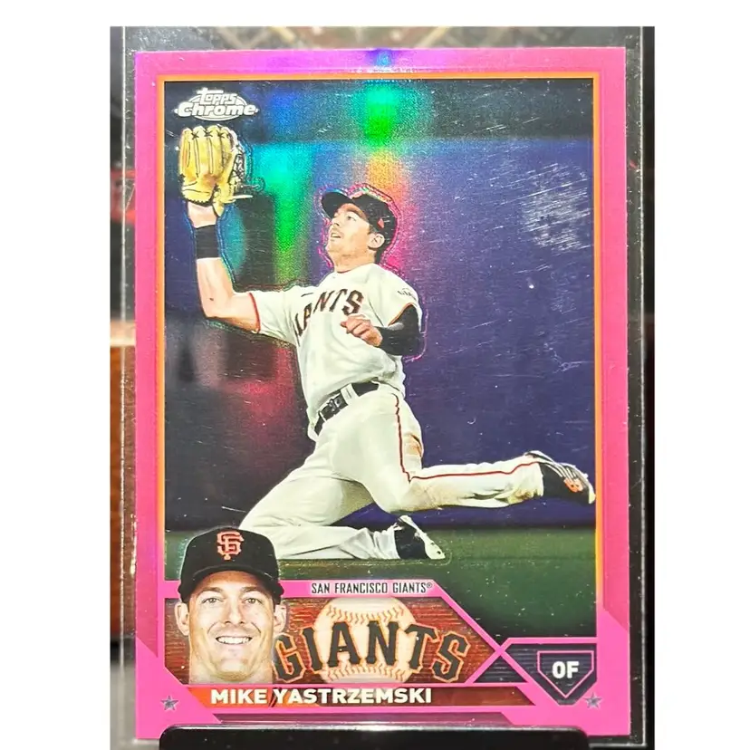Mike Yastrzemski San Francisco Giants 2023 Topps Chrome Pink Refractor