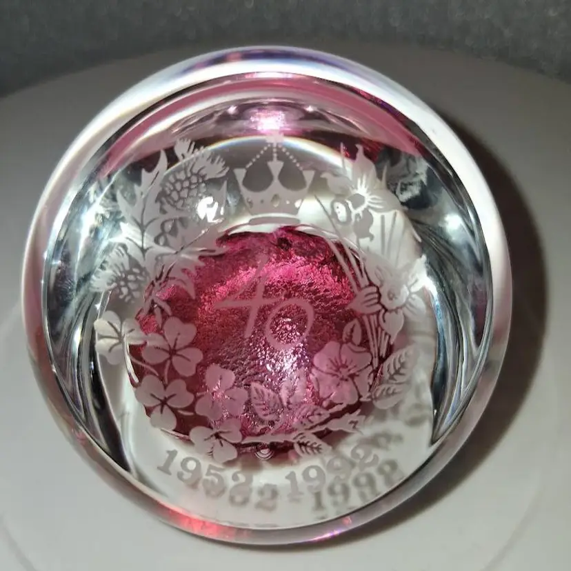 RARE, Caithness, LE, 40th Anniversary of Coronation of Queen Elizabeth, Paperweight, 164/2000