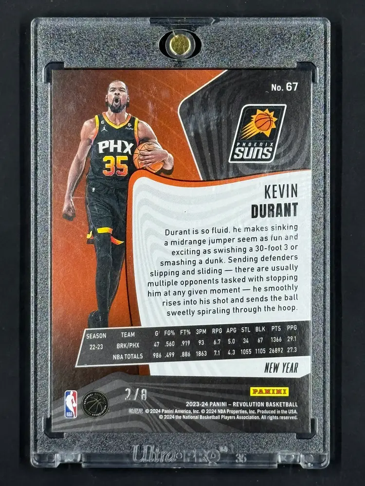 2023-24 Revolution #67 Chinese New Year Holo Gold /8 Kevin Durant Suns