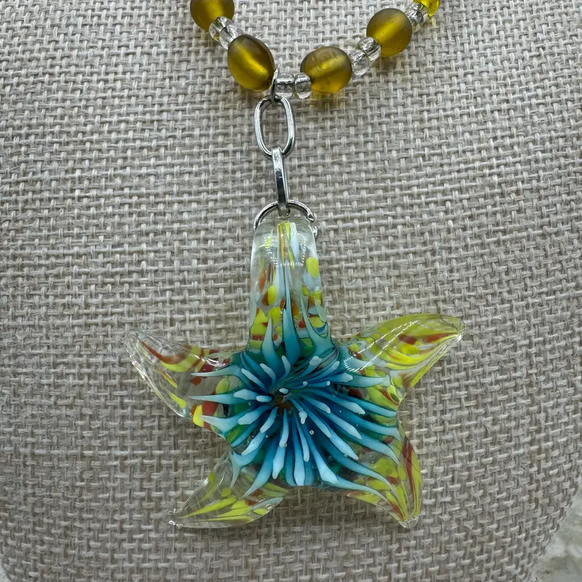 Vintage Art Glass Necklace