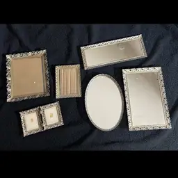 Vintage Metal Ornate Picture Frames & Vanity Or Wall Mirrors Home Decor