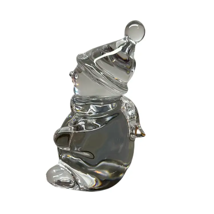 Baccarat Snowman Figurine, 5.5 in H x 4 in W