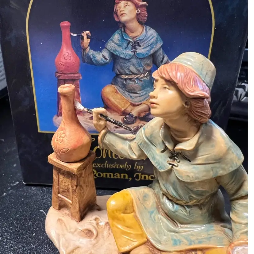 Andrew-Vintage Fontanini Heirloom Collection Religious/Nativity figure, hand-painted resin. Bagni di Lucca, Italy , Original Box