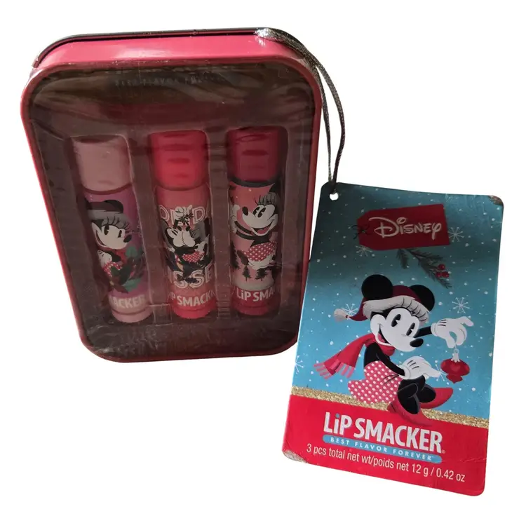 Lip Smacker Disney Minnie Mouse Lip Balm in Gift Tin Box 3 Pack
