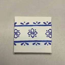 "Porcelain Lines" 🔵 Original Art by Ollie 2.5x2.5