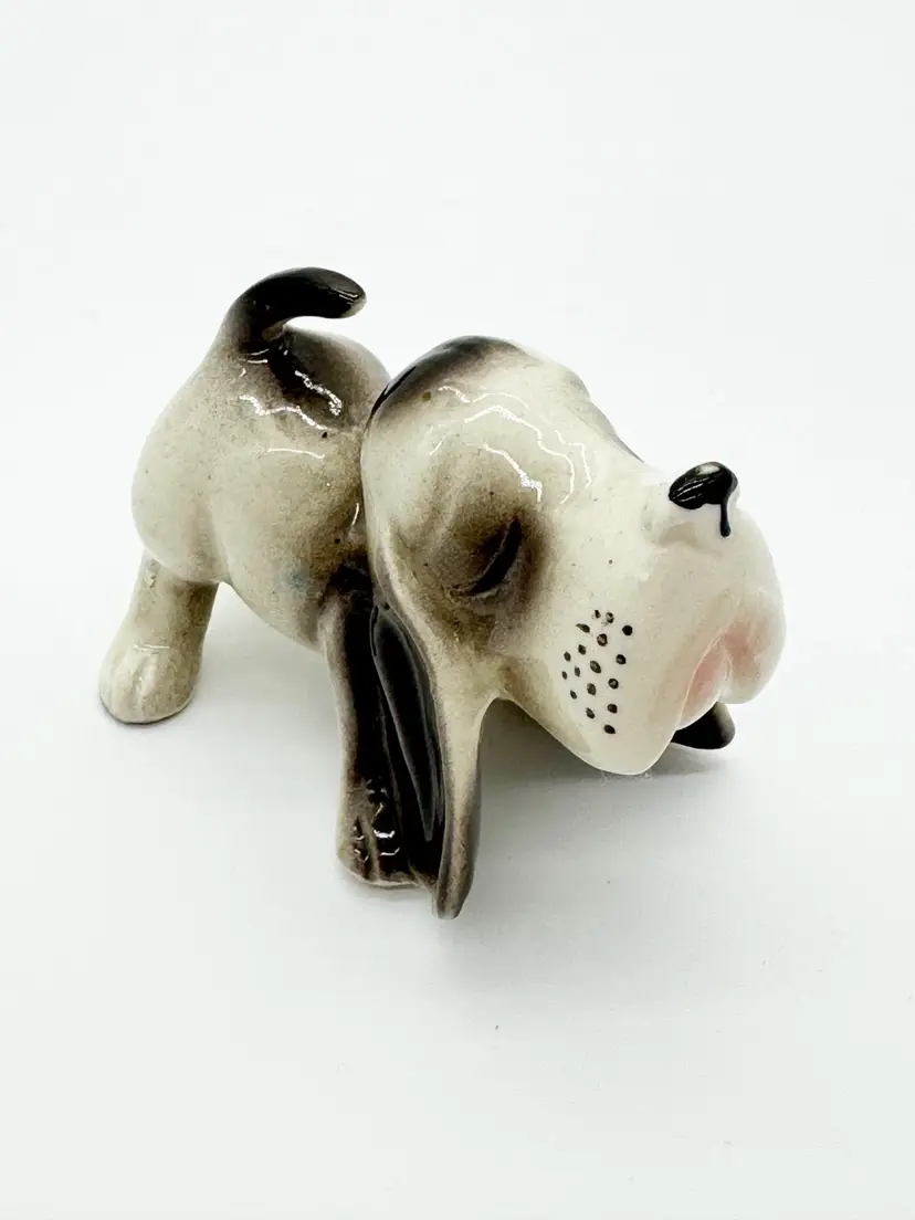 Vintage Ceramic Bassett Hound Figurine