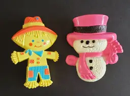 Bundle of 2.  Avon Fragrance Pins/Brooches  "Wee Willy Winter"(1974) & "Peter Patches" (1975)