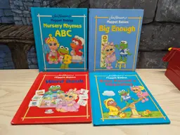 Jim Henson Productions Muppet Babies Book Lot Of 4 Kids Books Illustrated HC 1992 Preschool Vintage ABC Word