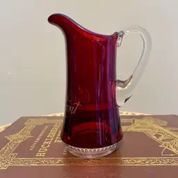 Antique Souvenir Glass Mini Pitcher Cedar Point 1907