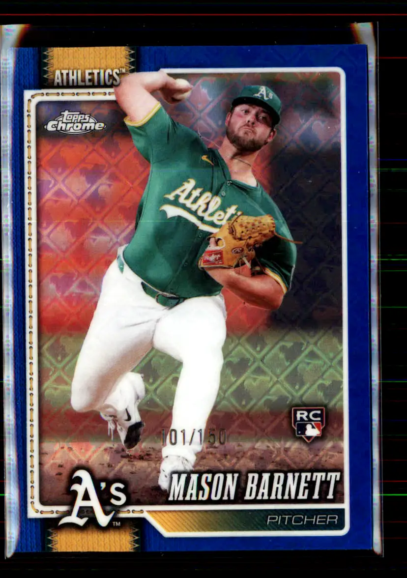 Mason Barnett #/150 2026 Topps Chrome Logofractor Blue #22 - Athletics - (150-358)