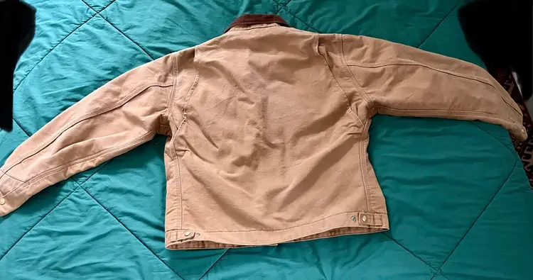 Mens 48 Tall J01 Carhartt Duck Detroit Jacket Blanket Lined Corduroy Collar USA