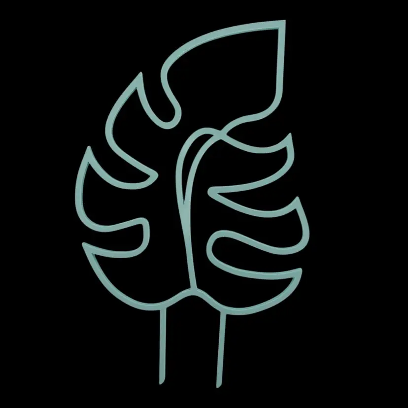 11.5 inch Monstera Trellis in Aqua Clouds🩵☁️