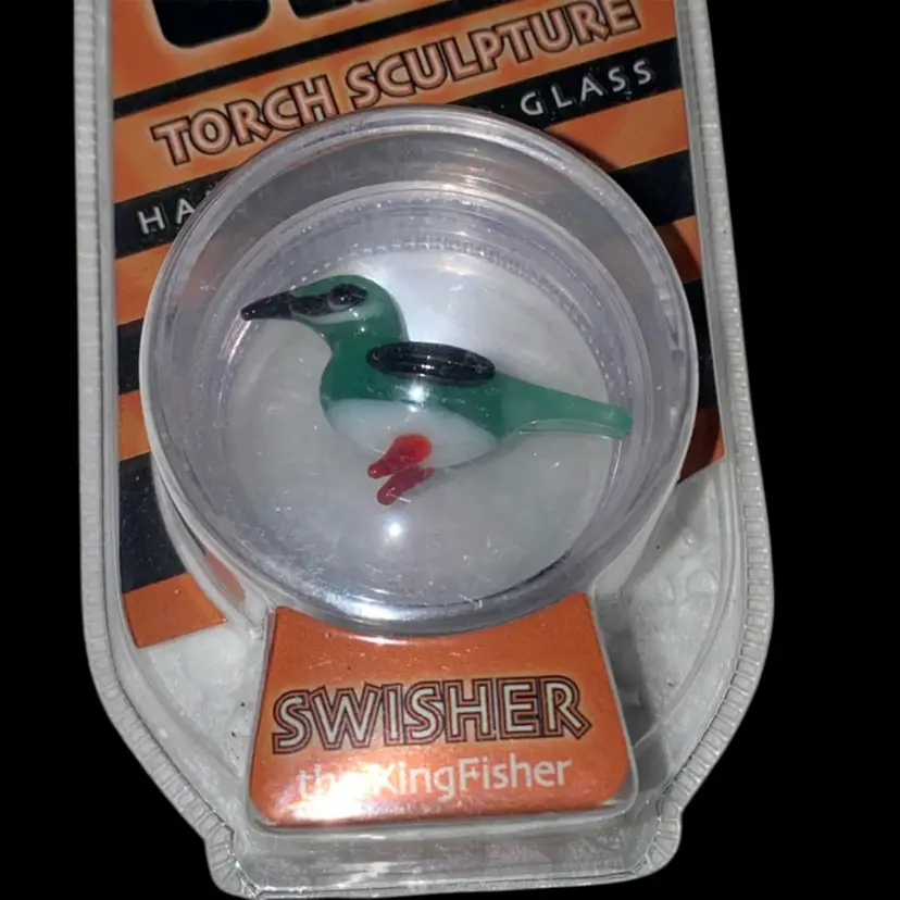 33% Off Sale- Limited Edition Looking Glass Torch Sculpture Swisher The Kingfisher Front And Back Photos (was $12)
