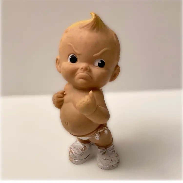 Alan Jay Angry Fighting Kewpie Rubber Squeak Toy 6”