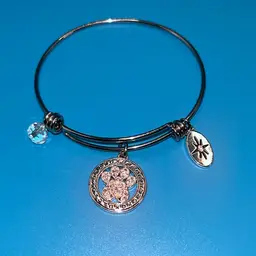 Believe By Brilliance “Time Spent With Dogs Is Never Wasted” Silver Tone Bracelet