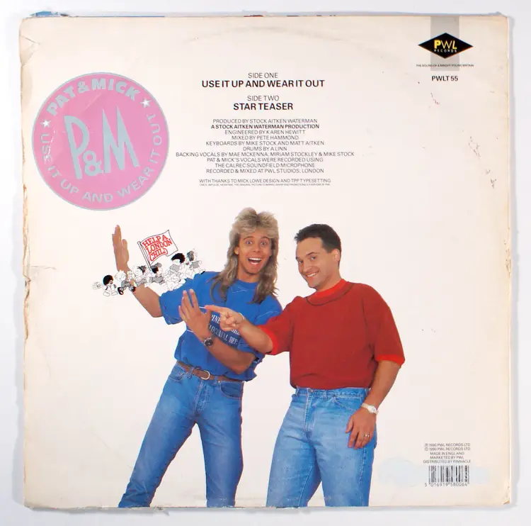 Pat and Mick - Use It Up and Wear It Out (12" Single) (1990) Vinyl • hi-NRG