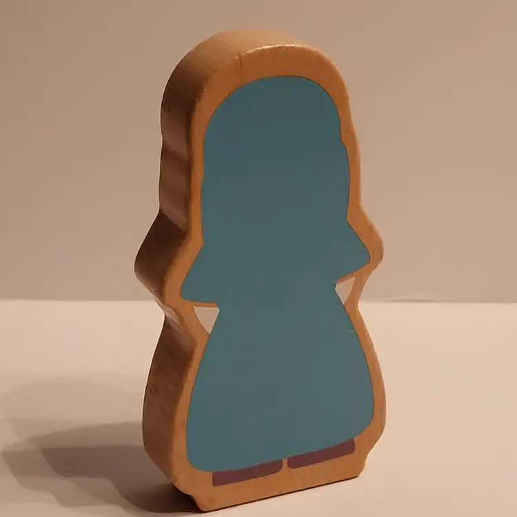 Wooden Block Mary Mother of Jesus Child's Nativity Pocket Saint Figure 4.5"x.75"