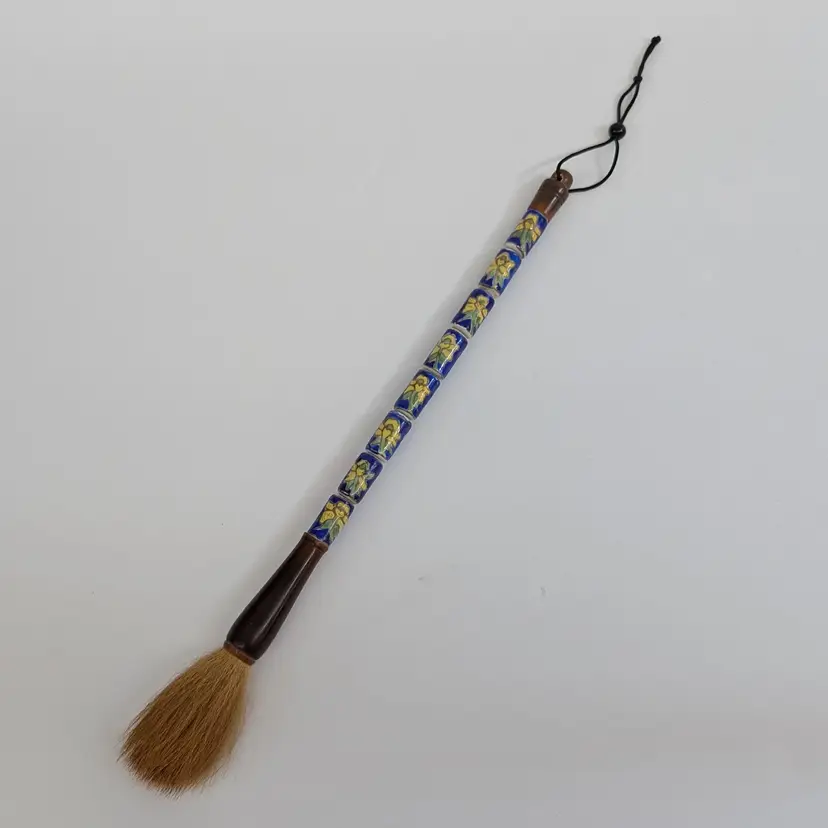 Chinese Porcelain Flower Beads Writing Calligraphy Brush Watercolor Painting