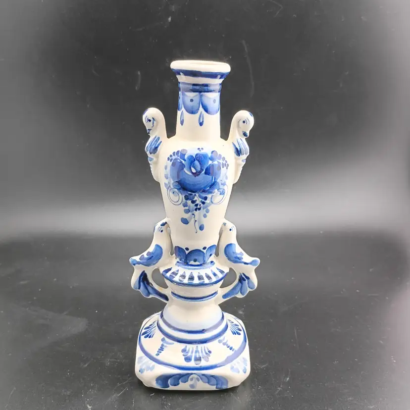 Gzhel pottery bud vase
