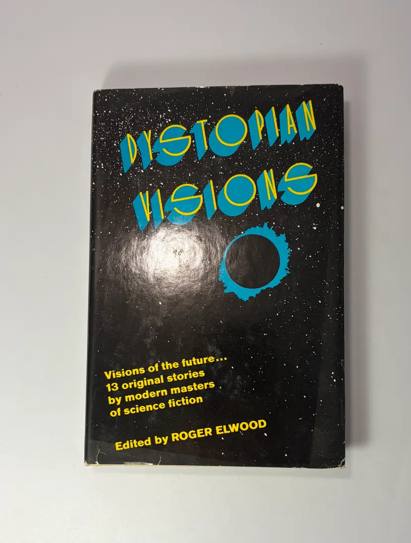 Vintage 'Dystopian Visions' Edited by Roger Elwood Hardcover Book, 1975 Prentice Hall