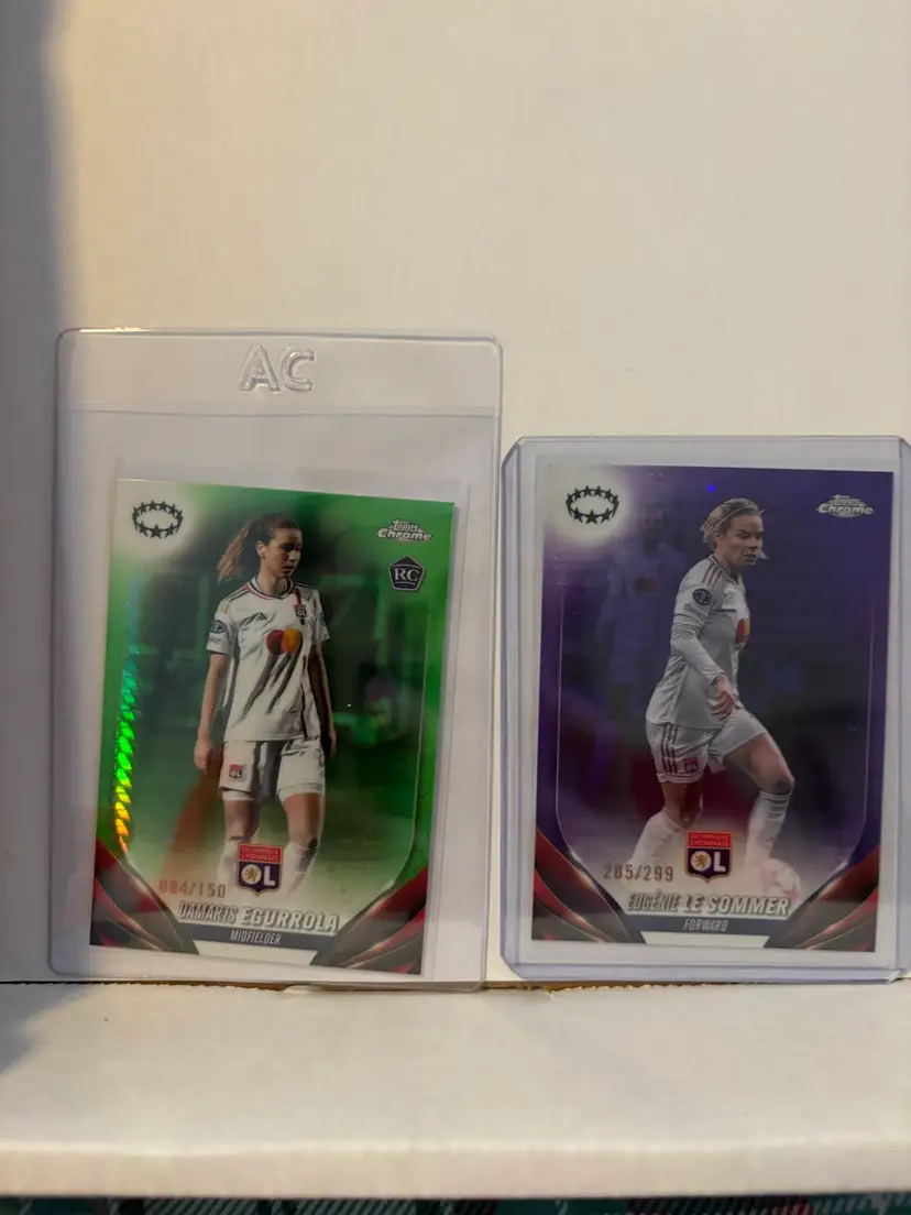 Damaris Egurrola And Eugenie Le Sommer OL Lyon Topps 24 Uwcl Chrome Lot