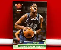 1993 Fleer Ultra Rookie Collector Basketball Trading Card Timberwolves Marlon Maxey #305