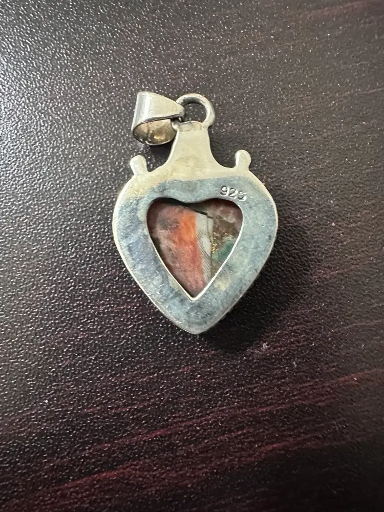 Orange Blue Turquoise And MOP Pendant