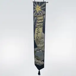 Twinkle Twinkle Little Star Tapestry Bell Pull Wall Hanging Moon Earth Nursery
