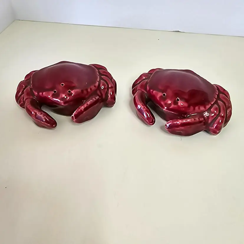 Vintage Red Crab Salt & Pepper Shakers