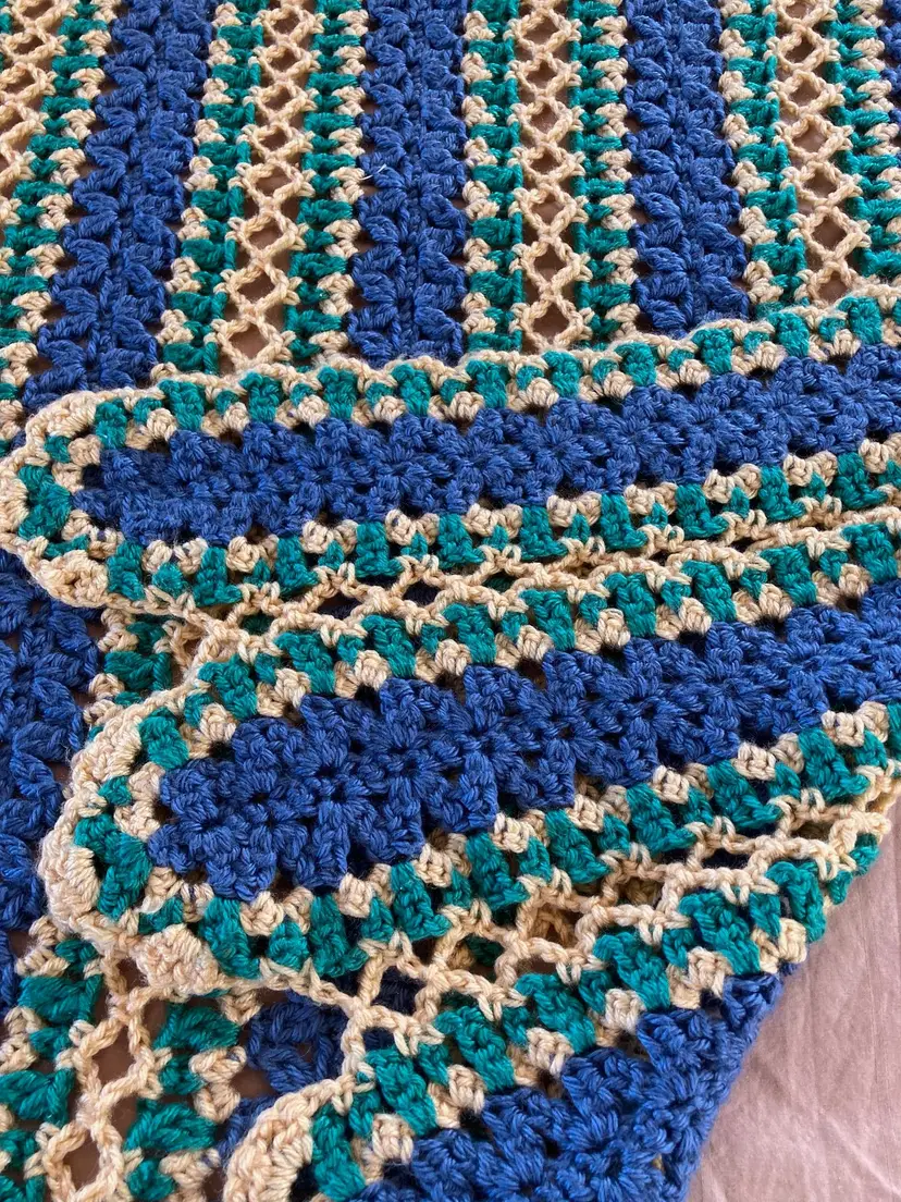 Vintage striped afghan